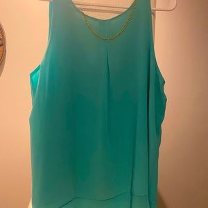E & M Teal Blouse sleeveless